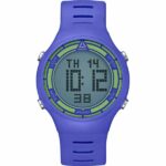 Reebok Watch Run Time Acid Blue, Acid Green, Stainless Steel, Pusher – RD-RUT-G9-PLPL-S1