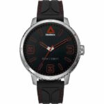 Reebok Stride Mens Watch, Analog, Stainless Steel with Black Silicone Strap - RD-STE-G2-S1IB-BR