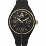 Reebok Trackline Mens Watch, Analog, Black with Black Silicone Strap - RD-TRA-G2-PBIB-B2