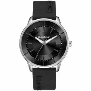 Reebok Kaleido Womens Watch, Analog, Stainless Steel with Black Silicone Strap - RF-KAL-L2-S1IB-B1