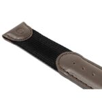 Closeup view of Brown Brown Vintage Leather / Nylon Watch Band for Swiss Army - 20mm, Brown / Black with Gold Tone Buckle