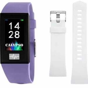 Calypso Purple Smartime Smart Watch With Extra White Silicone Strap - K8500/1